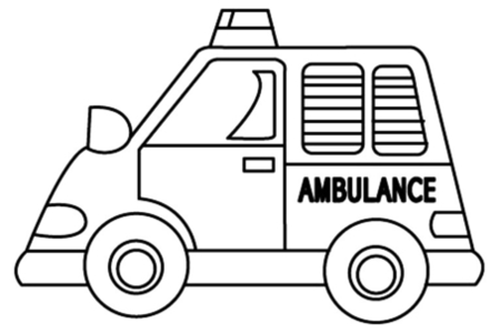 Coloriage Ambulance 01 – 10doigts.fr